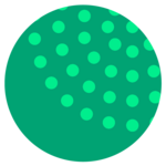 Green circle with lighter green dots