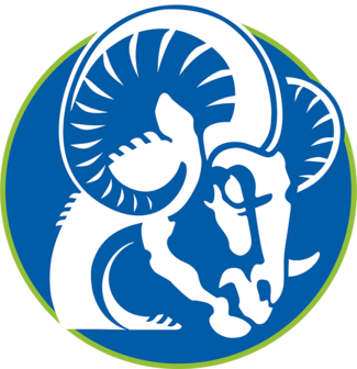 Camosun Chargers logo with ram's head