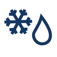 snowflake and water drop