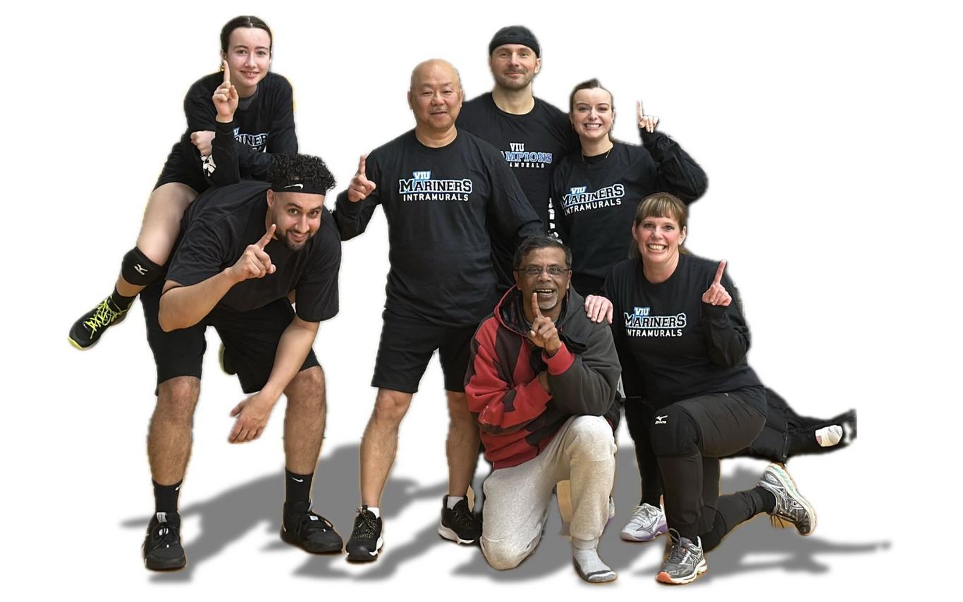 Group of intramural student athletes celebrating